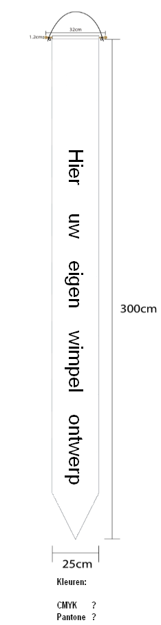wimpel eigen ontwerp maatwerk wimpel